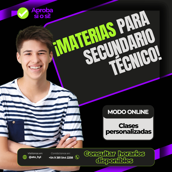 Clases Particulares | Nivel Secundario Técnico